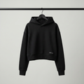 Cropped Presence Hoodie - Black