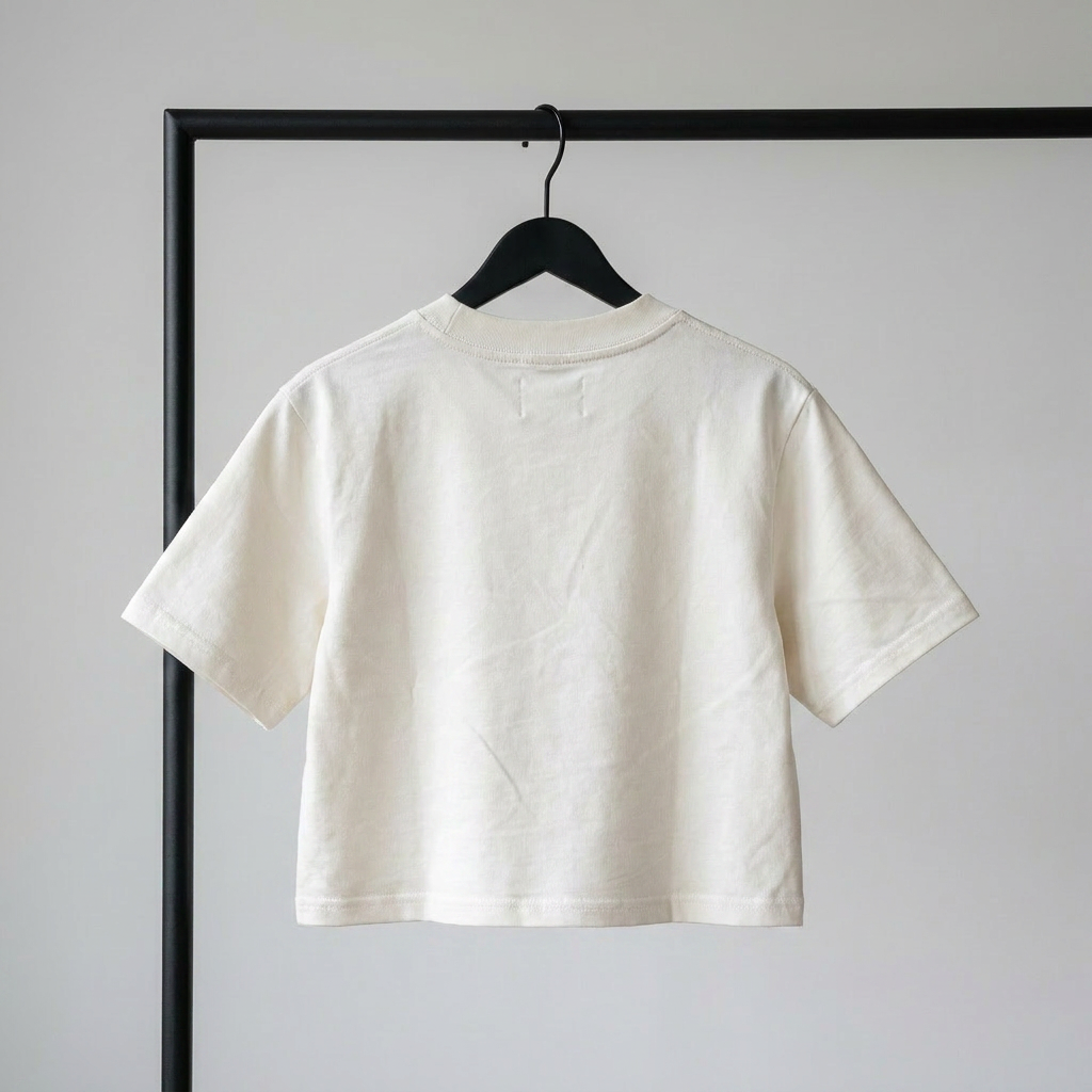 T-shirt Presence Crop – Ecru